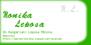 monika leposa business card